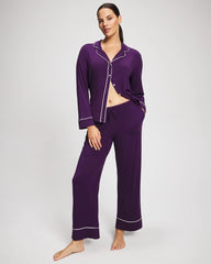 Soma / Solid Piped Pajama Pant BLACKBERRY