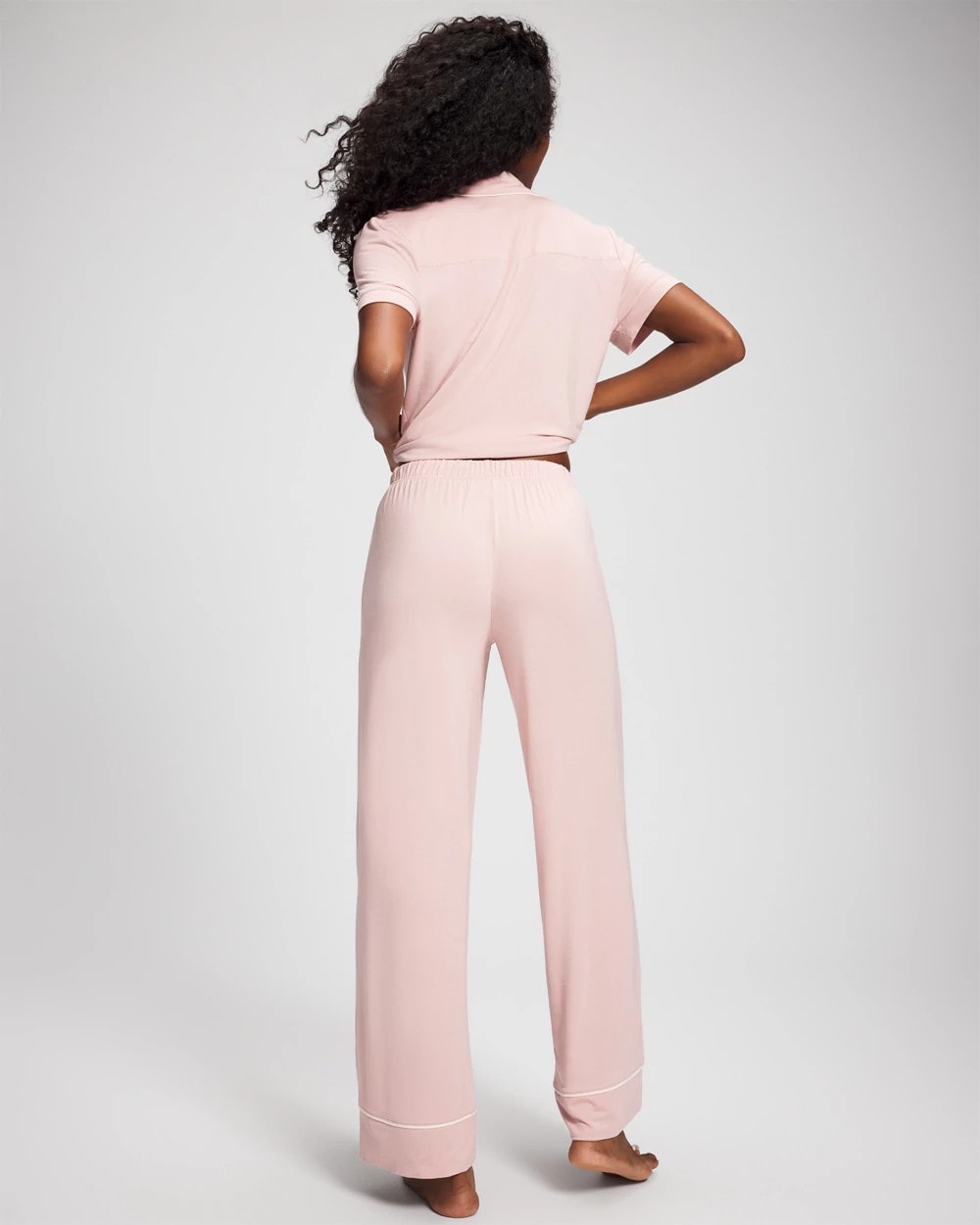 Soma / Solid Piped Pajama Pant VINTAGE PINK