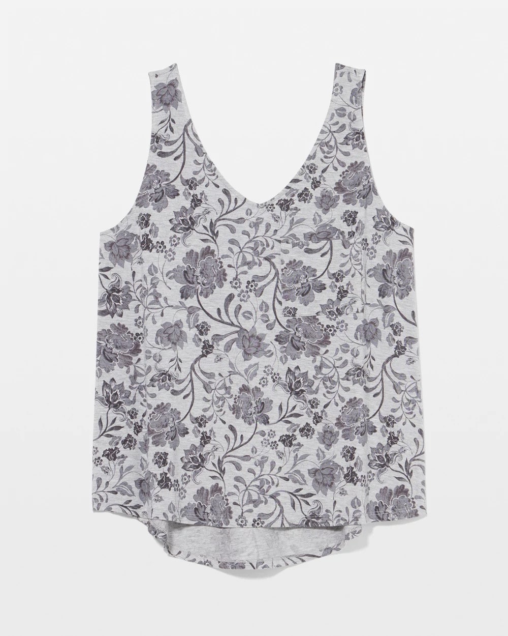 Soma / V-Neck Pajama Tank FLORAL EMBRACE GRAY