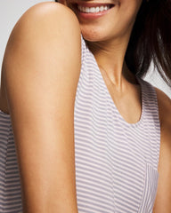 Soma / V-Neck Pajama Tank NIGHTCAP STRIPE LILAC ASH