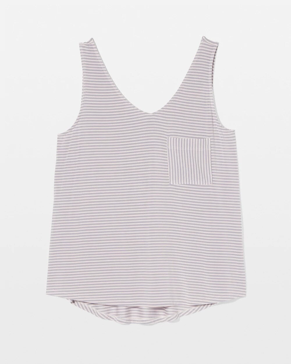 Soma / V-Neck Pajama Tank NIGHTCAP STRIPE LILAC ASH