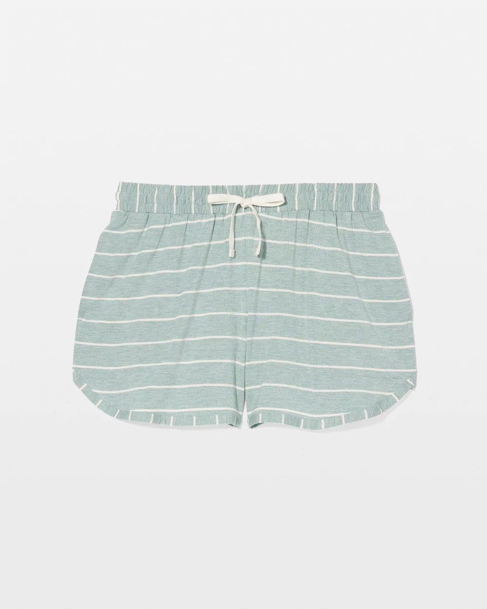 Soma / Curved Hem Pajama Shorts MINDFUL STRIPE HTHR JADE