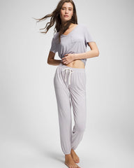 Soma / Banded Ankle Pajama Pant NIGHTCAP STRIPE LILAC ASH
