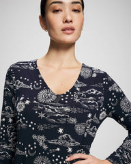 Soma / Long-Sleeve Sleepshirt COSMIC BALLET NAVY