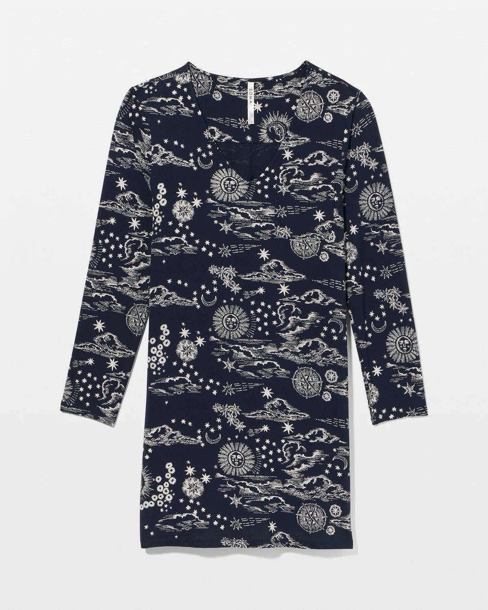 Soma / Long-Sleeve Sleepshirt COSMIC BALLET NAVY