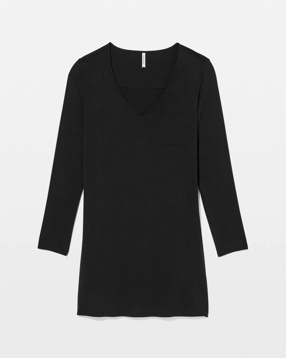 Soma / Long-Sleeve Sleepshirt BLACK