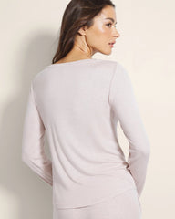 Soma / Long-Sleeve Pajama Henley HEATHER BARELY THERE