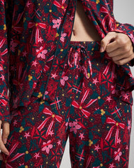 Soma / Printed Pajama Pant HOLLY JOLLY RED VELVET