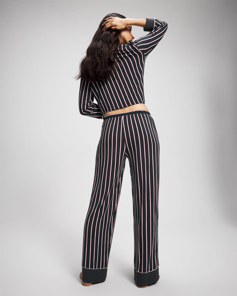 Soma / Printed Pajama Pant MIDNIGHT STRIPE GREEN JOL