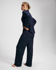Soma / Printed Pajama Pant SILVER DEW DROP/NAVY