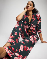 Soma / Printed Pajama Pant COTTAGE FLORAL GREEN
