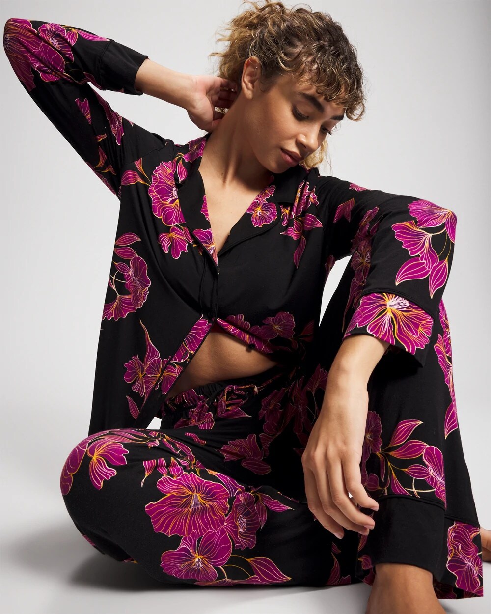 Soma / Printed Pajama Pant GILDED BLOOMS MAGENTA