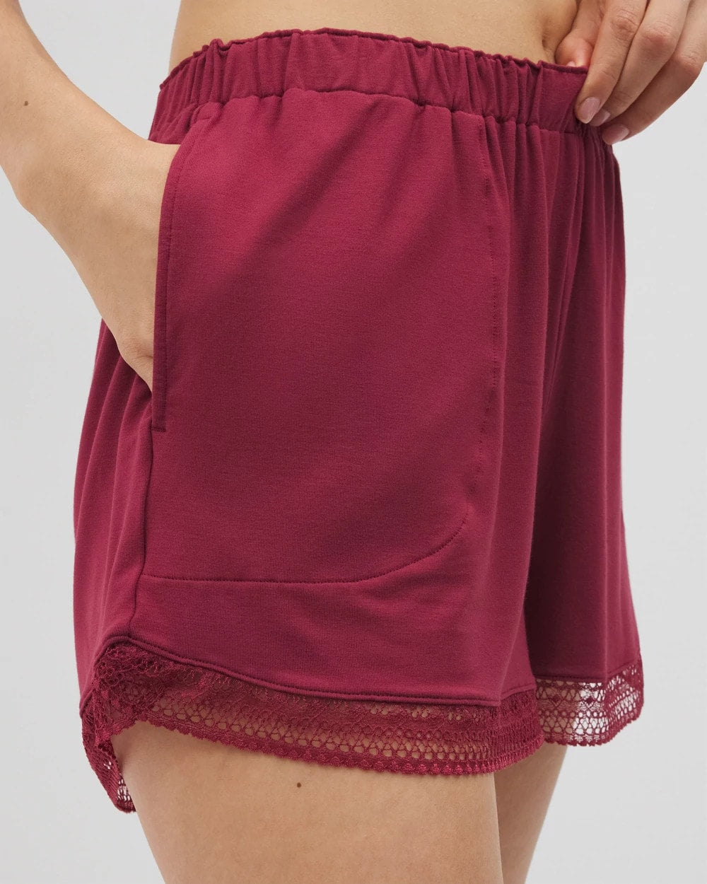 Soma / Geo Lace Pajama Short GARNET