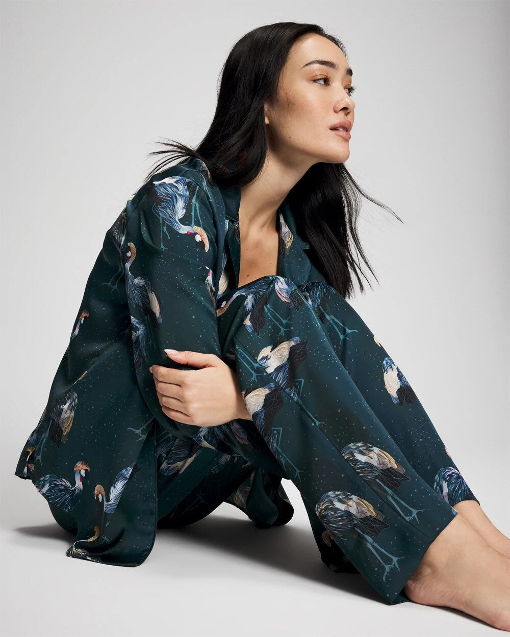 Soma / Pajama Pants MIDNIGHT CRANES BLUE