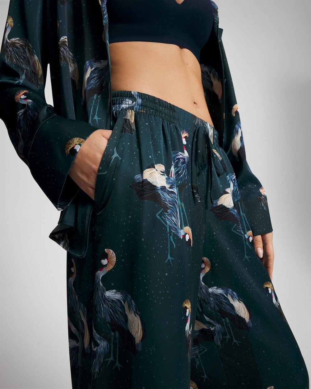Soma / Pajama Pants MIDNIGHT CRANES BLUE