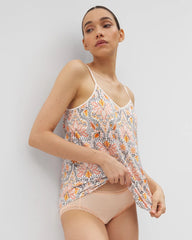Soma / V-Neck Pajama Cami VINE PAISLEY CHAMPAGNE M