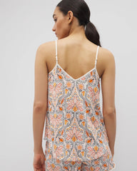 Soma / V-Neck Pajama Cami VINE PAISLEY CHAMPAGNE M