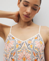 Soma / V-Neck Pajama Cami VINE PAISLEY CHAMPAGNE M