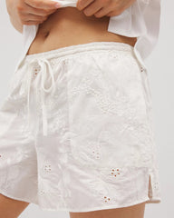Soma / Cotton Eyelet Pajama Short COCONUT