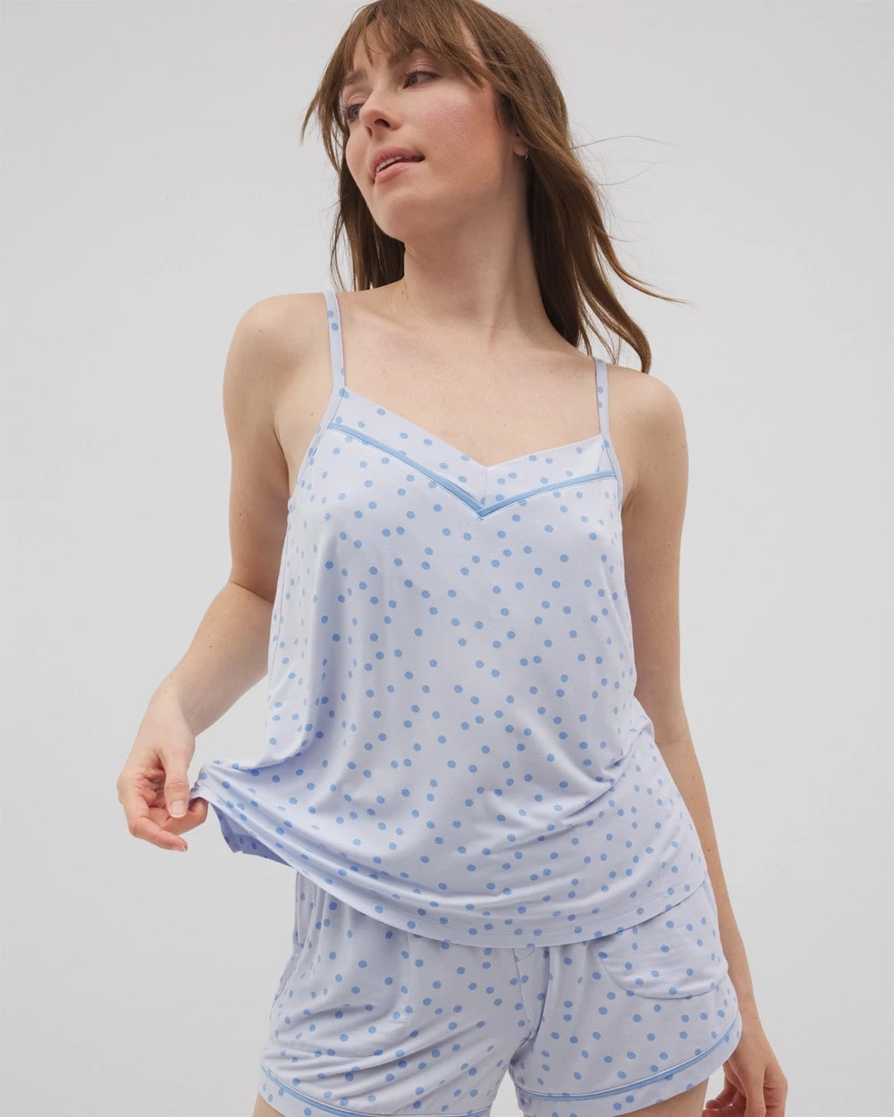 Soma / Piped Pajama Cami MERRY DOT OCEAN AIR