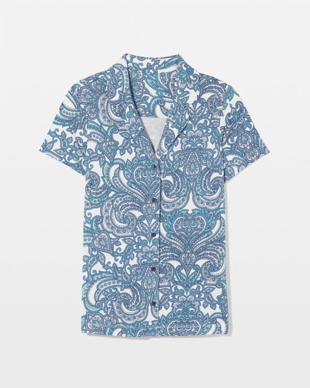 Soma / Short Sleeve Notch Collar Pajama Top SHOW OFF PAISLEY COCONUT