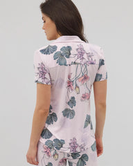 Soma / Short Sleeve Notch Collar Pajama Top FLORAL HAVEN SUGAR COATED