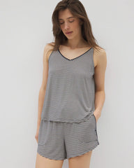 Soma / Pom Trim Pajama Cami NIGHTCAP STRIPE NAVY