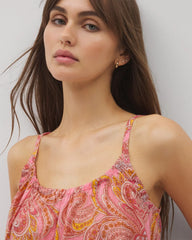 Soma / Cotton Voile Pajama Cami SHOW OFF PAISLEY P GUAVA