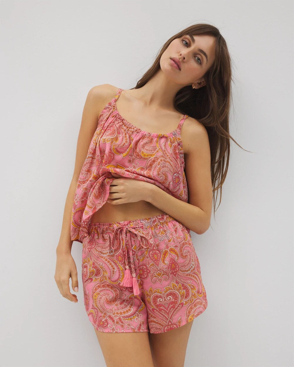 Soma / Cotton Voile Pajama Short SHOW OFF PAISLEY P GUAVA