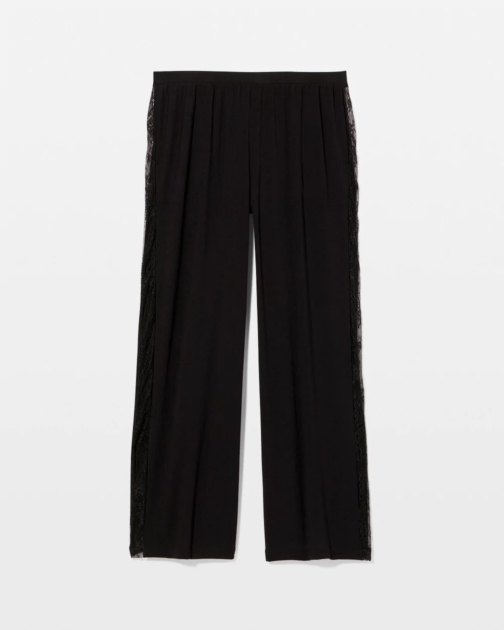 Soma / Lace Relaxed Wide Leg Pajama Pant BLACK