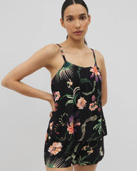 Soma / Pajama Cami PARADISE PLUMES BLACK