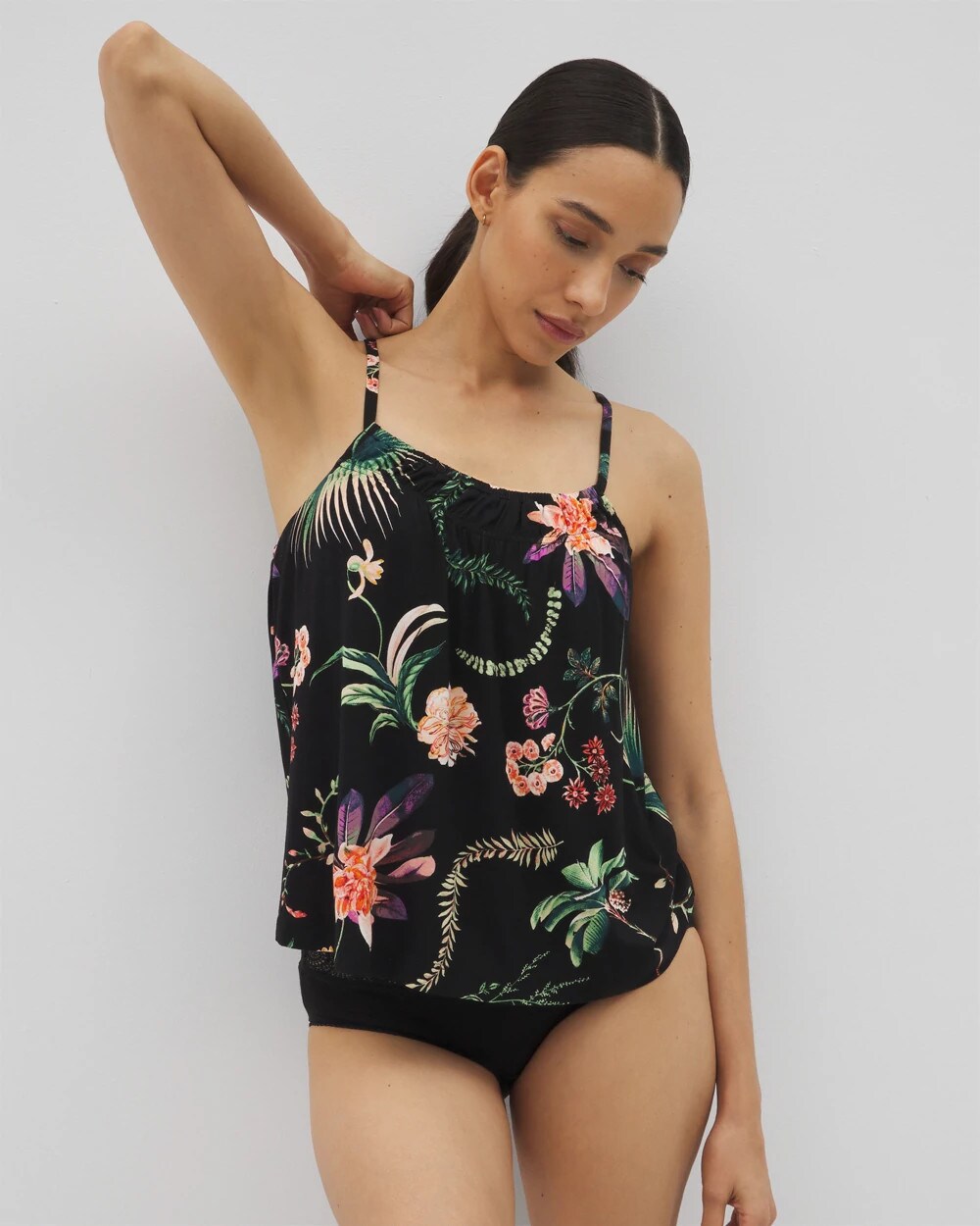Soma / Pajama Cami PARADISE PLUMES BLACK