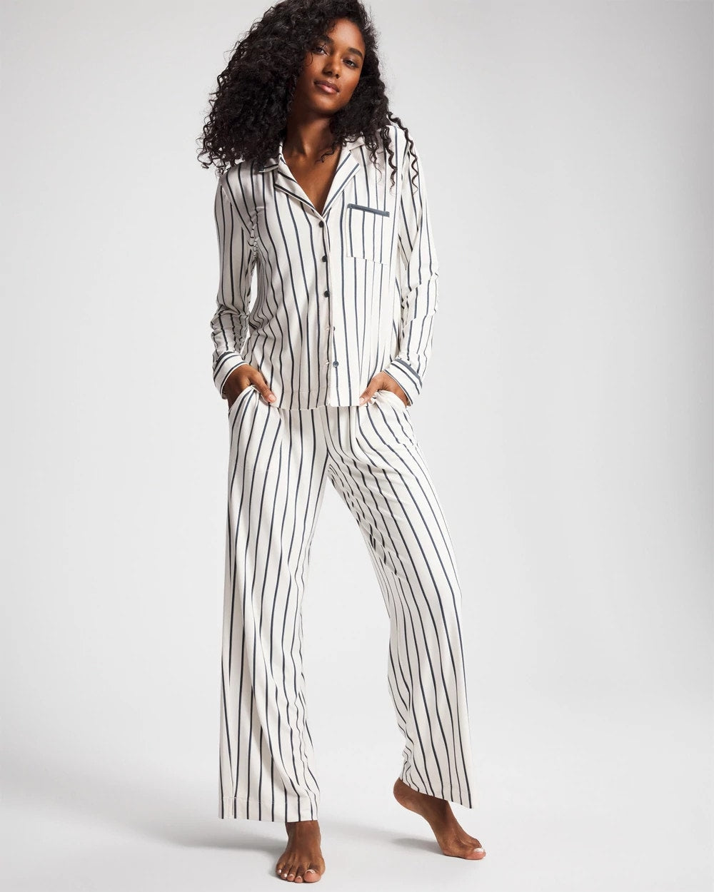 Soma / Printed Pajama Pant UNWIND STRIPE CHAMPAGNE
