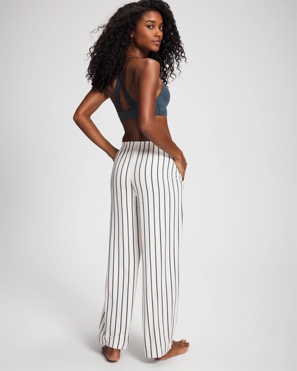 Soma / Printed Pajama Pant UNWIND STRIPE CHAMPAGNE