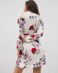 Soma / Short Robe With Lace RHAPSODY FLORAL SUGAR