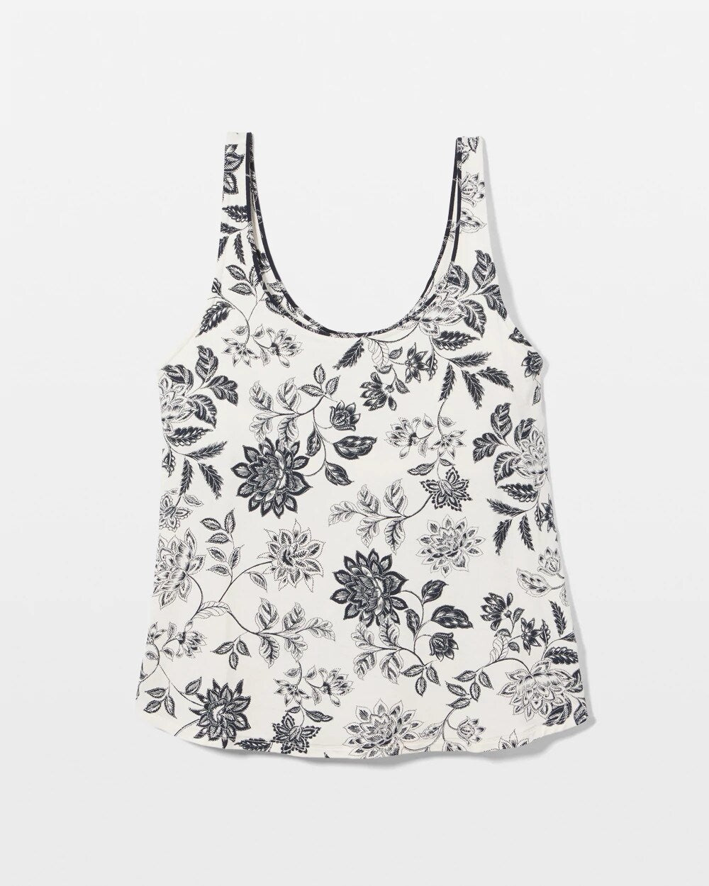 Soma / Pajama Tank With Piping MEANDERING GARDEN CHAMP