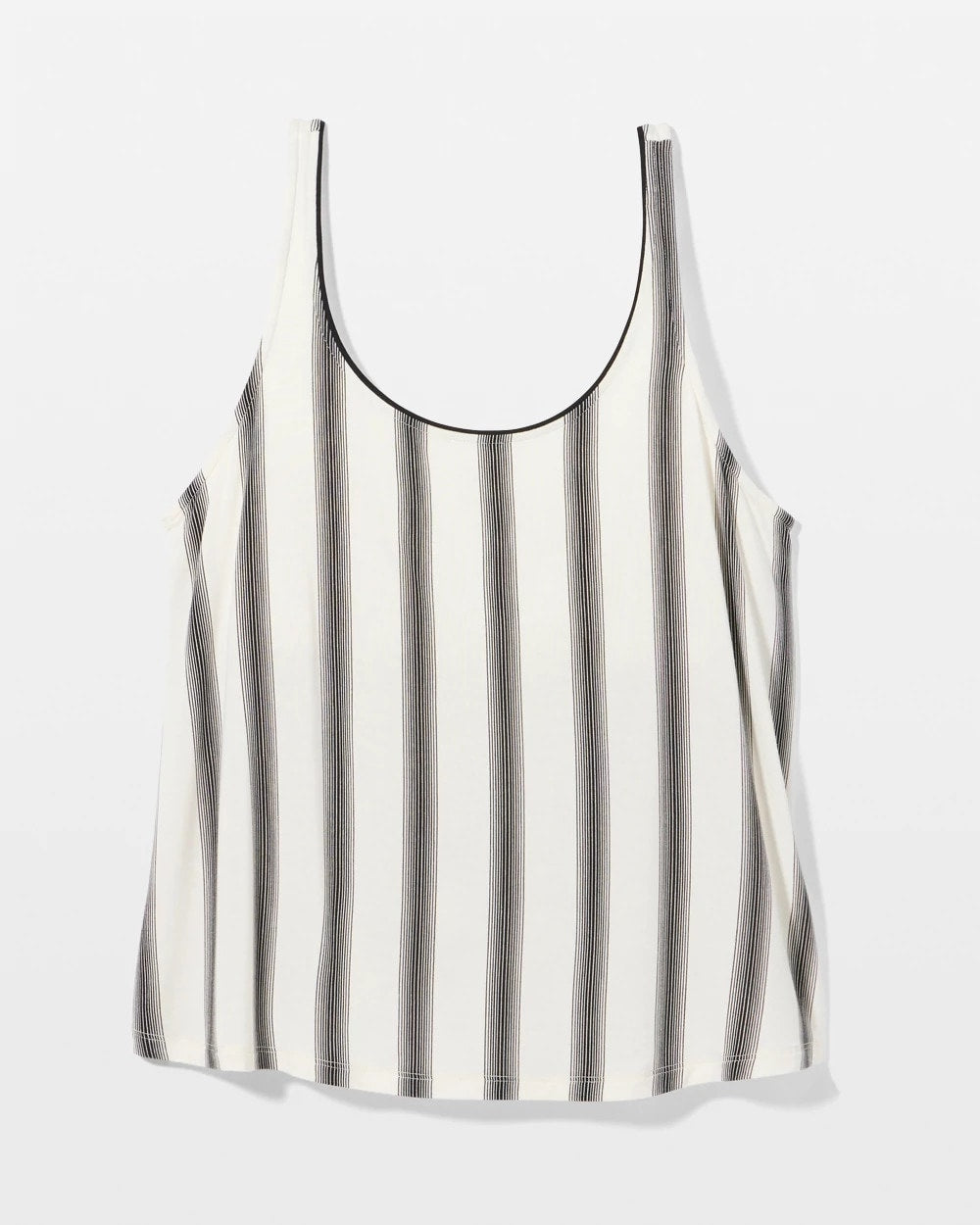 Soma / Pajama Tank With Piping HAMPTON STRIPE BLACK