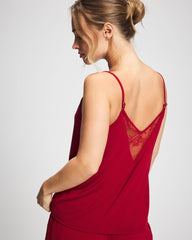 Soma / Lace Trim Cami PAINT THE TOWN RED