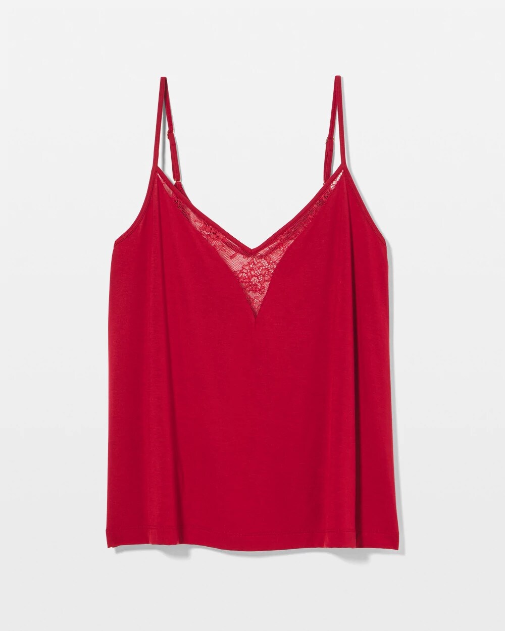 Soma / Lace Trim Cami PAINT THE TOWN RED