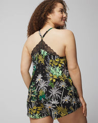 Soma / Lace Pajama Cami OASIS PALMS BLACK/WS
