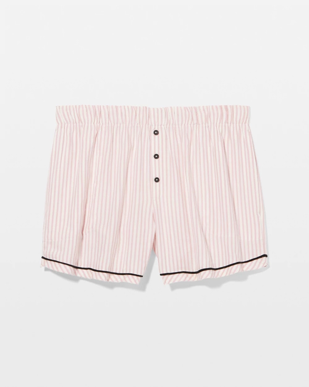 Soma / Velvet Piped Boxer Pajama Short STOCKING STRIPE VERT PINK
