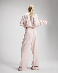 Soma / Velvet Piped Relaxed Pajama Pant STOCKING STRIPE VERT PINK