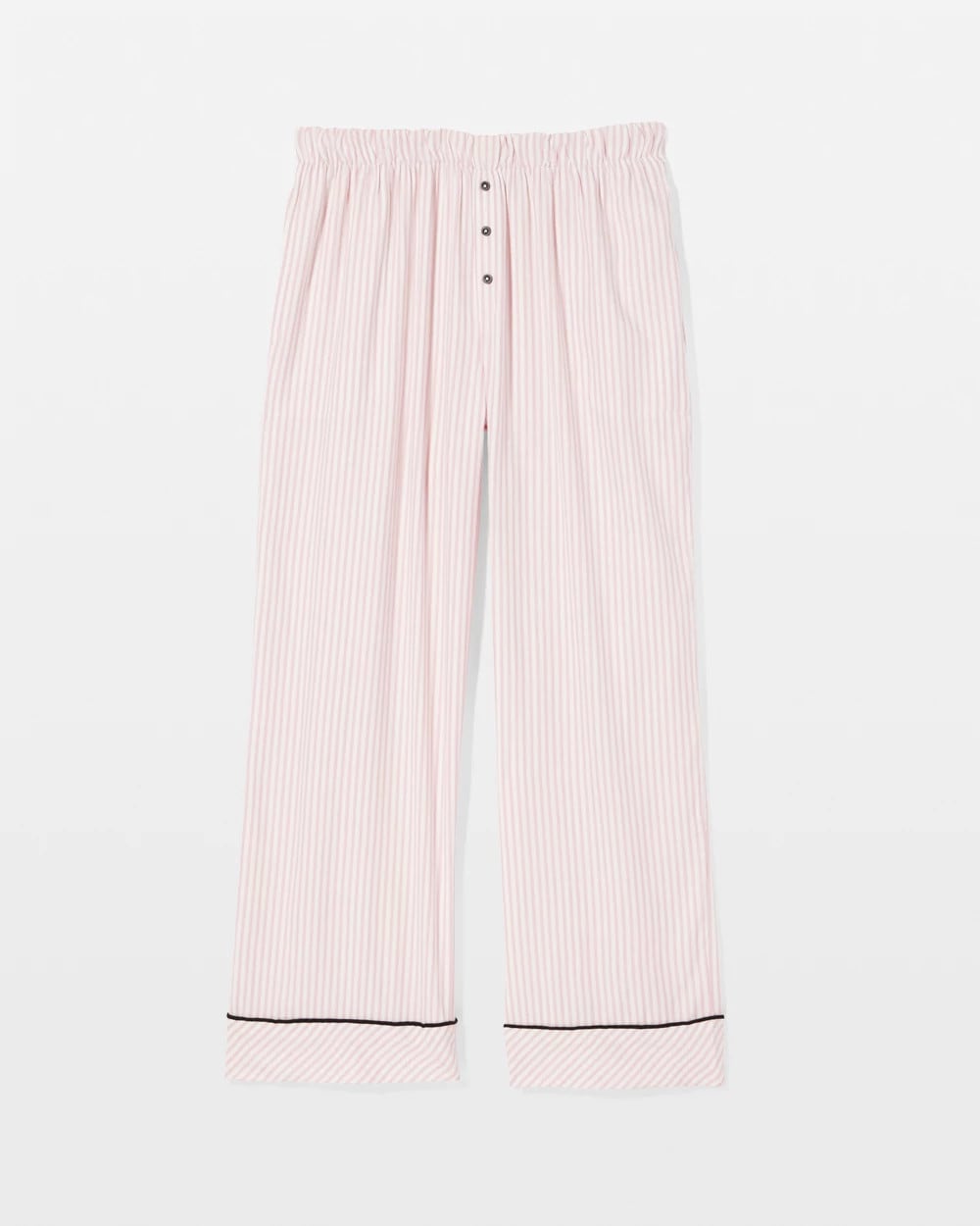 Soma / Velvet Piped Relaxed Pajama Pant STOCKING STRIPE VERT PINK