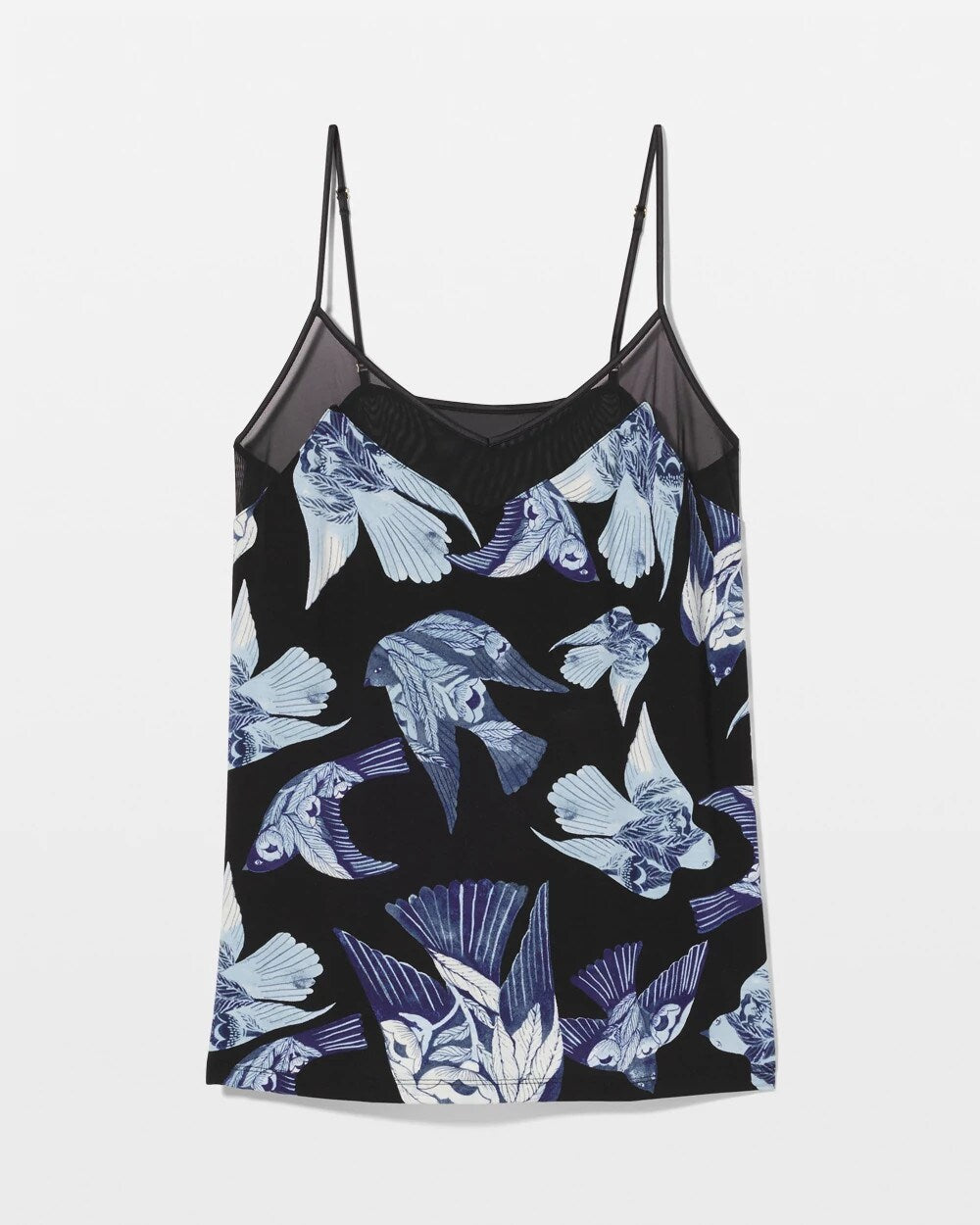Soma / Mesh Trim Pajama Cami WHIMSICAL WINGS BLK MID