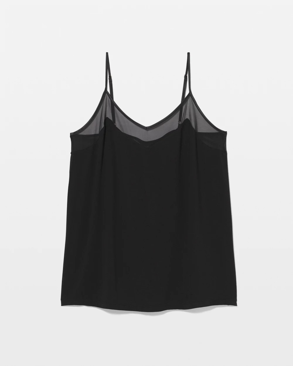 Soma / Mesh Trim Pajama Cami BLACK