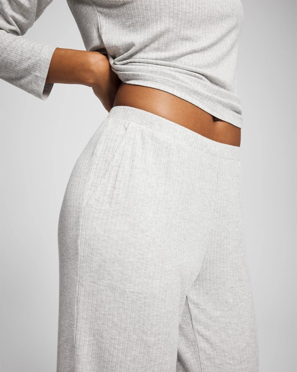 Soma / Pointelle Wide Leg Pajama Pant HEATHER FROST