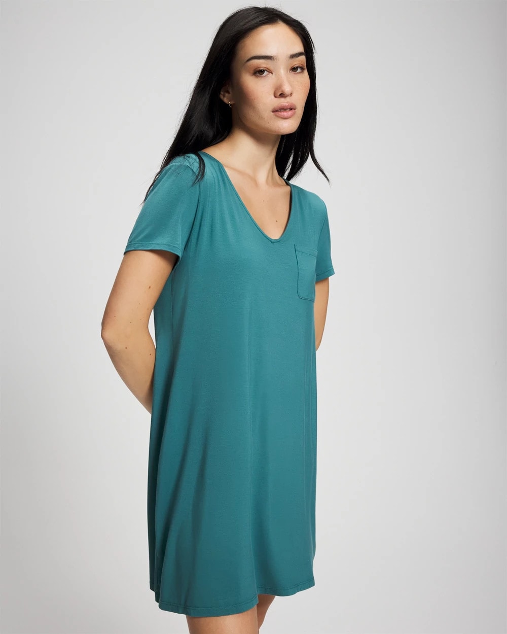 Soma / Short-Sleeve Sleepshirt CERULEAN TEAL