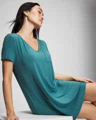 Soma / Short-Sleeve Sleepshirt CERULEAN TEAL
