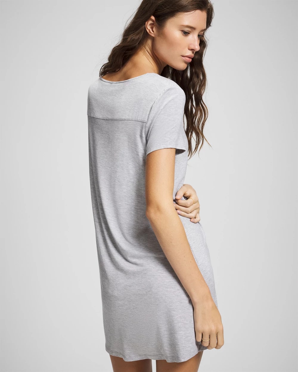 Soma / Short-Sleeve Sleepshirt HEATHER OPAL GRAY