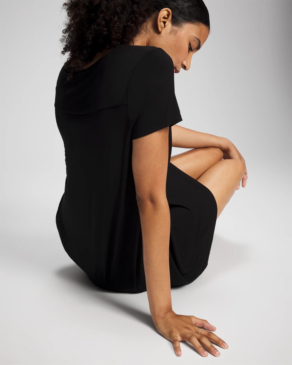 Soma / Short-Sleeve Sleepshirt BLACK